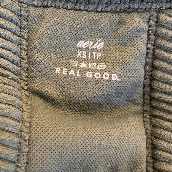 Aerie Olive Ribbed Crop Top - Picture 2 of 3